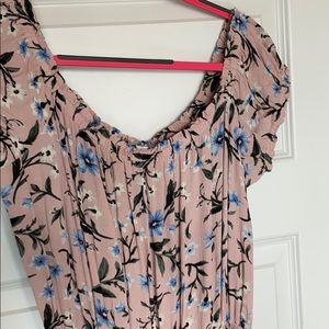 American Eagle Flowy Off-the-Shoulder Maxi Dress